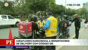 Miraflores empadrona a trabajadores de delivery. Foto y video: América Noticias