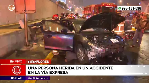 Accidente de tránsito en Miraflores. Foto: América Noticias