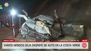 Miraflores: Heridos por despiste de un auto en la Costa Verde
