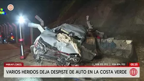 Miraflores: Varios heridos por despiste de un auto en la Costa Verde. Foto y video: América Noticias