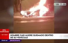 Miraflores: Hombre casi muere quemado dentro de su vehículo - Noticias de mike-bahia