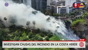 Investigan causas de incendio que afectó la Costa Verde en Miraflores. Foto y video: América Noticias