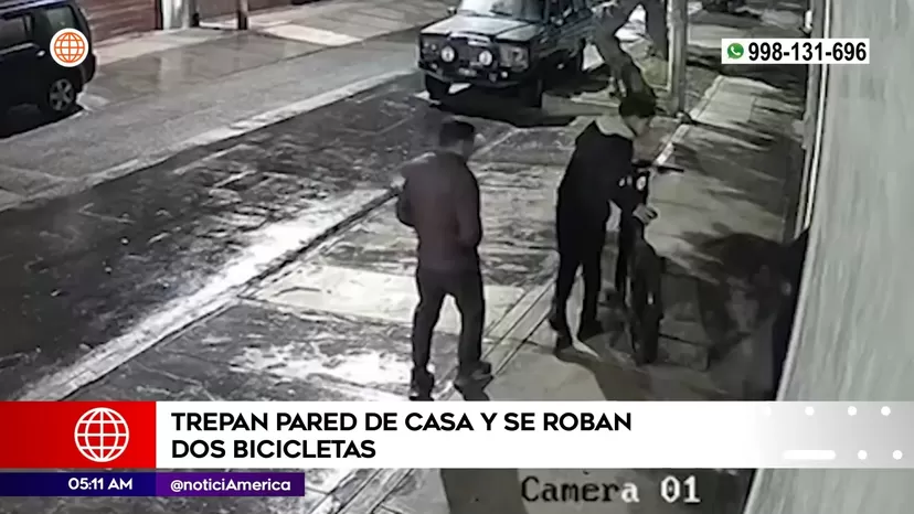 Miraflores: Ladrones treparon pared de casa y roban dos bicicletas