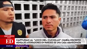 'Loco del cuchillo' fue capturado en Miraflores. América Noticias