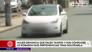 Denuncian que falso taxista le robó sus pertenencias tras agredirla. América Noticias