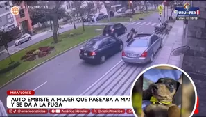Miraflores: Mujer fue atropellada con su perrita y conductor fugó. Foto y video: América TV