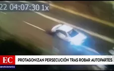 Miraflores: Protagonizan persecución tras robar autopartes - Noticias de autopartes
