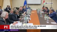 Misión de la OEA llama al diálogo para solucionar crisis política tras culminar reuniones