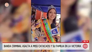 Miss Catacaos fue asaltada con su familia en Lima. Foto y video: ANS