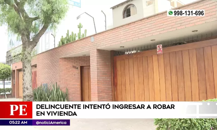 La Molina Delincuete Intentó Ingresar A Robar A Vivienda