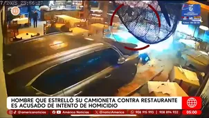 Hombre que estrelló su camioneta contra restaurante es acusado de intento de homicidio. Foto y video: América Noticias