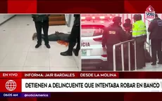 La Molina: Detienen a delincuente que intentó robar en banco - Noticias de la-cabana