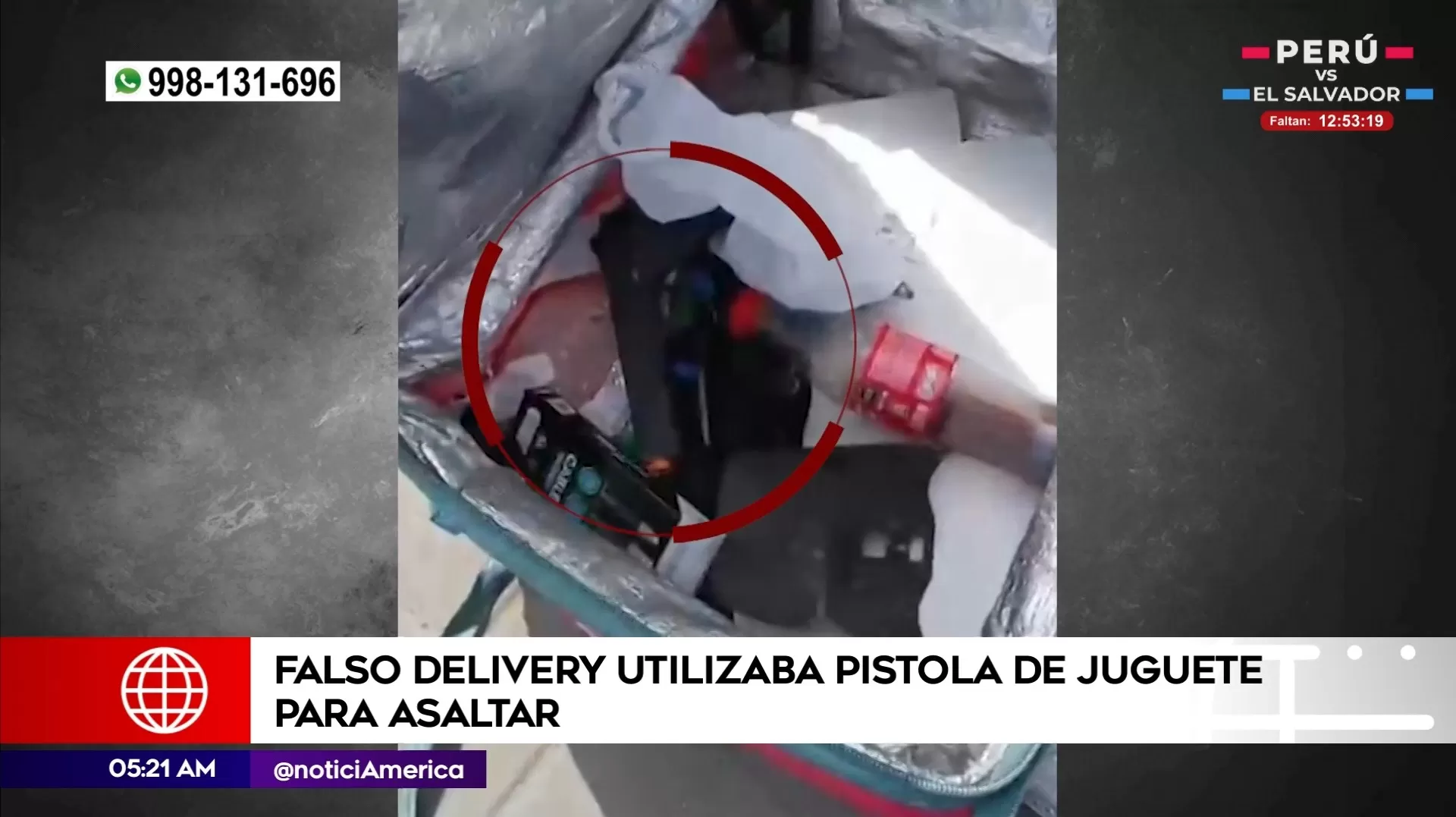 Falso delivery usaba portaba pistola de juguete para asaltar en La Molina. Foto: América Noticias