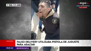 Falso delivery usaba portaba pistola de juguete para asaltar en La Molina. Foto y video: América Noticias