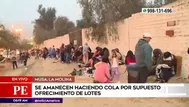 La Molina: Familias amanecen haciendo fila por supuesto ofrecimiento de lotes