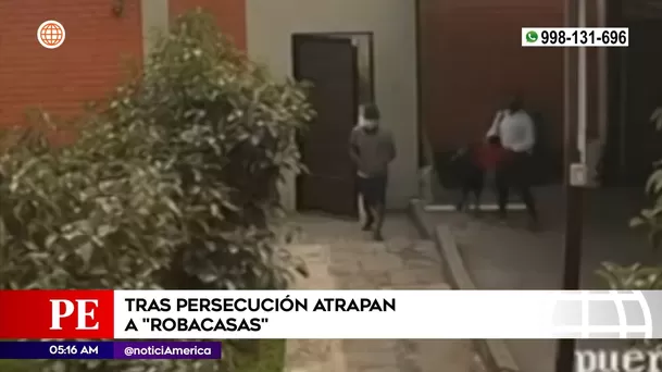 Robacasas capturados en La Molina. Foto: América Noticias Robacasas capturados en La Molina. Foto: América Noticias