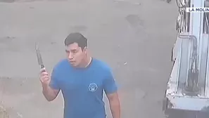 La Molina: Vecino amenaza con un cuchillo a fiscalizadora municipal. Foto y video: Canal N