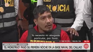 Alias El monstruo en la Base Naval: Erick Moreno Hernández pasó su primera noche recluido. Foto y video: América Noticias