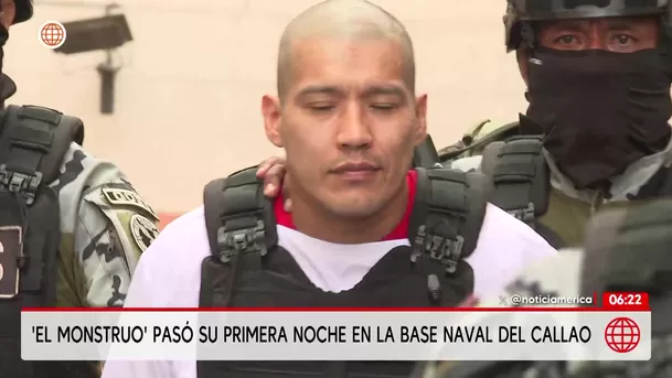 Alias El monstruo en la Base Naval: Erick Moreno Hernández pasó su primera noche recluido. Foto: América Noticias