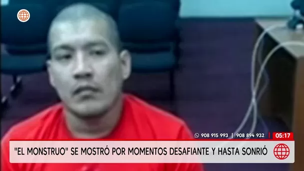 El Monstruo sonríe y se muestra desafiante durante audiencia de prisión preventiva. Foto: América Noticias