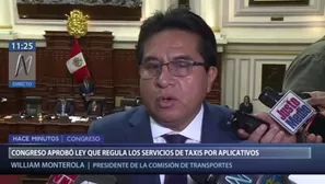 Monterola habla sobre Ley que regula aplicativos de taxis. (Canal N)