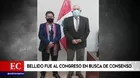 Guido Bellido acudió al Congreso y se reunió con Jorge Montoya