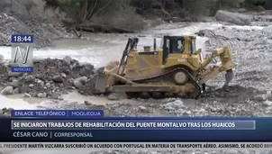 Huaicos en Moquegua derribaron puente Montalvo. Foto: Canal N