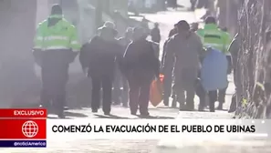 Moquegua: inició la evacuación en el pueblo de Ubinas. Foto: América Noticias