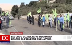 Moquegua: manifestantes bloquearon vía en segundo día de protestas contra Quellaveco - Noticias de moquegua