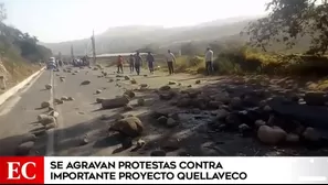 Bloqueo de carretera Binacional. Foto: captura de video Canal N.