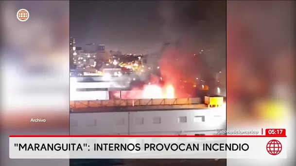 Motín e incendio en Maranguita movilizó a bomberos. Foto: América Noticias