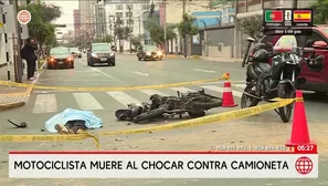 Motociclista de 19 años muere en choque en Lince. Foto y video: América Noticias