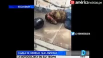 Motociclista fue agredido por fiscalizadores de San Isidro. Imagen: América Televisión