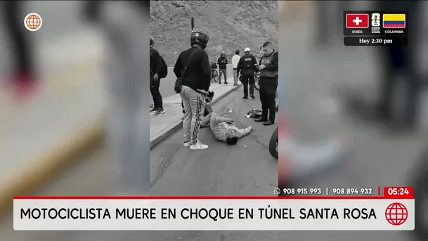 Motociclista muere en accidente de tránsito en el Rímac. Foto: América Noticias Motociclista muere en accidente de tránsito en el Rímac. Foto: América Noticias