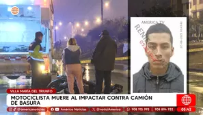 Motociclista muere al impactar contra camión de basura en Villa María del Triunfo. Foto y video: América Noticias