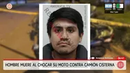 Motociclista muere tras chocar con cisterna en VMT