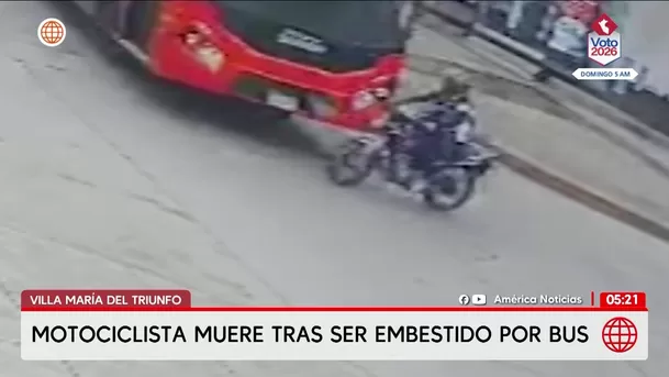 Motociclista muere en Villa María del Triunfo. Foto: América Noticias