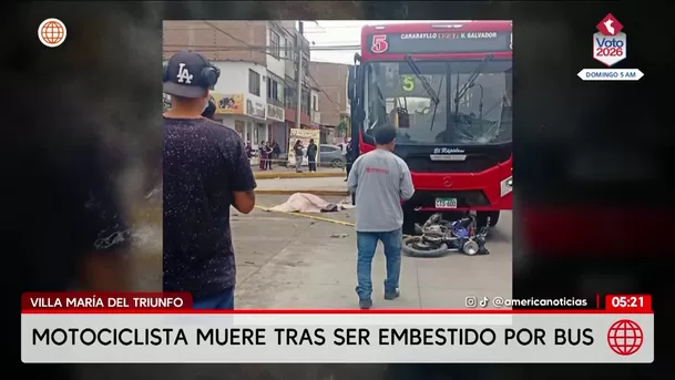 Motociclista muere en Villa María del Triunfo. Foto: América Noticias