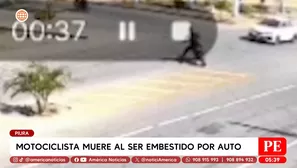 Motociclista muere tras violento choque con auto en Piura. Foto y video: América Noticias