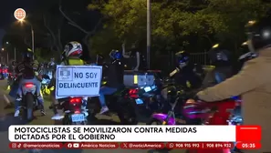 Motociclistas se movilizaron contra medidas dictadas por el Gobierno. Foto y video: América Noticias