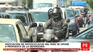 Motociclistas rechazan propuesta de la Defensoría. Foto y video: América TV