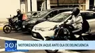 Motorizados en jaque ante ola de delincuencia