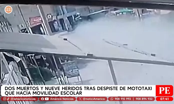 Manchay: mototaxi escolar choca y deja dos muertos