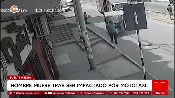 José Espinoza muere atropellado por mototaxi empujada por camión en Puente Piedra/ América Noticias José Espinoza muere atropellado por mototaxi empujada por camión en Puente Piedra/ América Noticias