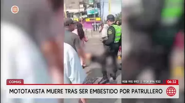 Mototaxista muere al ser embestido por patrullero que iba sin circulina en Comas/ América Noticias Mototaxista muere al ser embestido por patrullero que iba sin circulina en Comas/ América Noticias