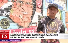 Mototaxista pinta rostros de salseros en la Tablada de Lurín - Noticias de mototaxista
