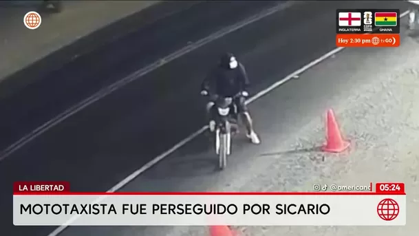 Mototaxista se salva de morir tras persecución en La Libertad. Foto: América Noticias