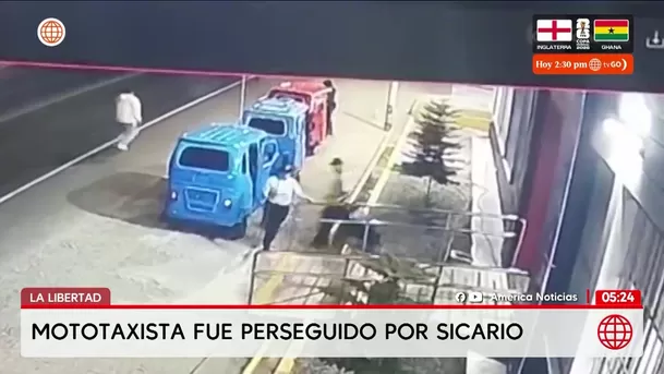 Mototaxista se salva de morir tras persecución en La Libertad. Foto: América Noticias