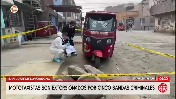 Mototaxistas denuncian extorsión de cinco bandas en SJL/ América Noticias