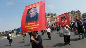 Movadef marchó por las calles de la capital. Foto: El Comercio